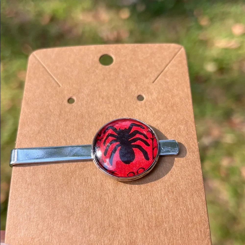 Upcycled Spider-Man comic book tie clip
